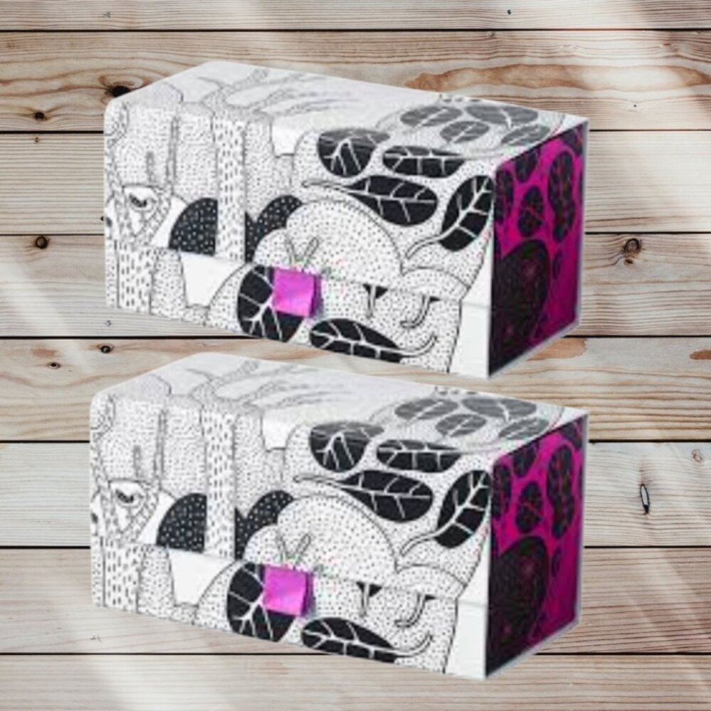 Set of 2 - IKEA - DATERAD - Foldable Flat Packed - Decorative Storage Boxes